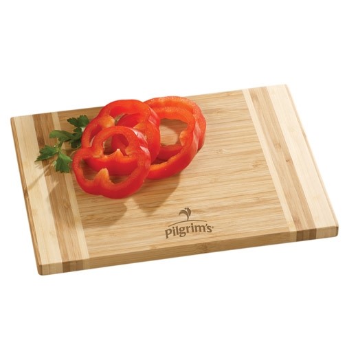 Premium bamboo cutting board with handle, engravable